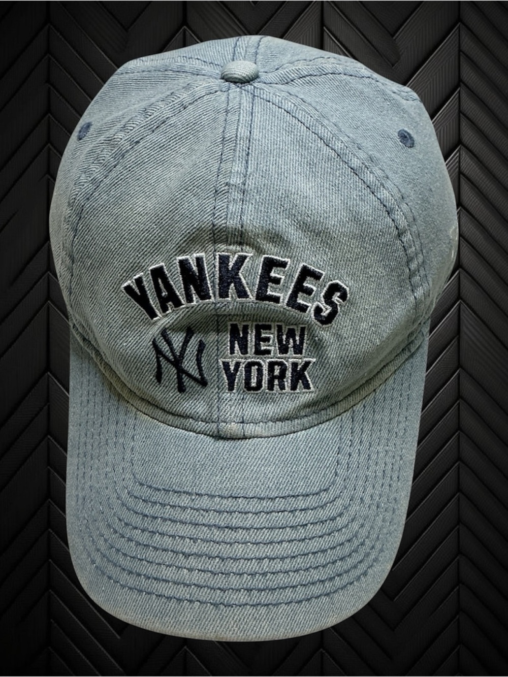 Victoria’s Secret PINK New York Yankees Washed DenimCap MLB Women Baseball Hat🧢